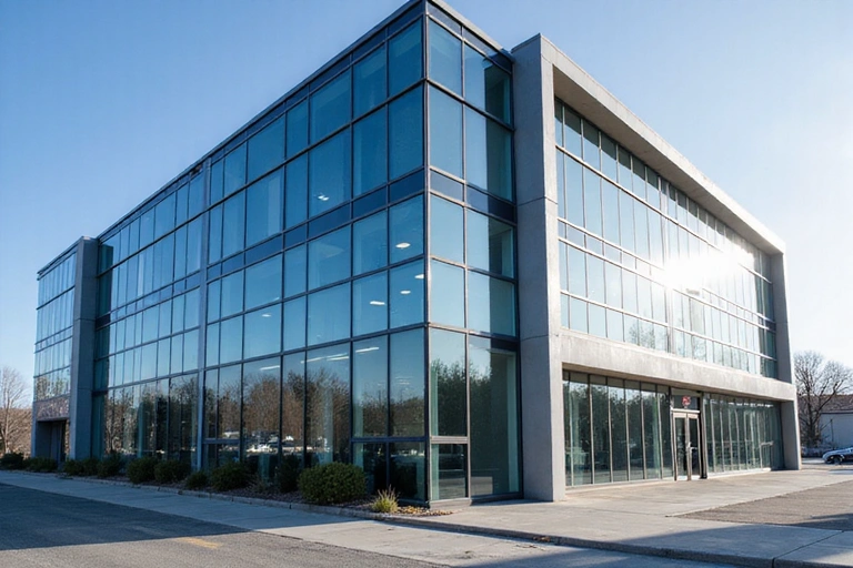 Modern office building representing jurisnet's headquarters